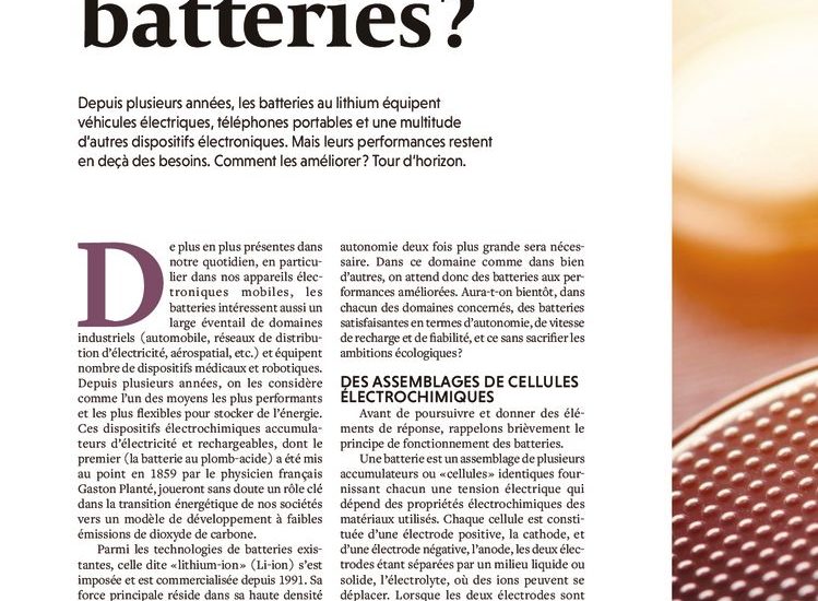 thumbnail of Quel futur pour les batteries